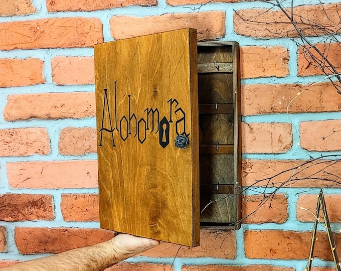 Personalized Natural Wooden Family Big Key Box, Hanging Key Box, Key ...