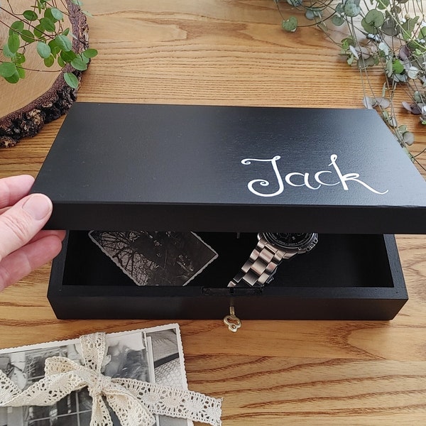 Lockable Men’s Keepsake Box Etsy