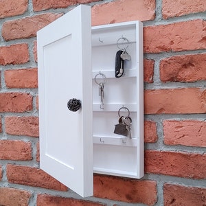 Estante para llaves para colgar en la pared del hogar, ganchos de Metal  negro para llaves, organizador decorativo para llaves para porche,  dormitorio