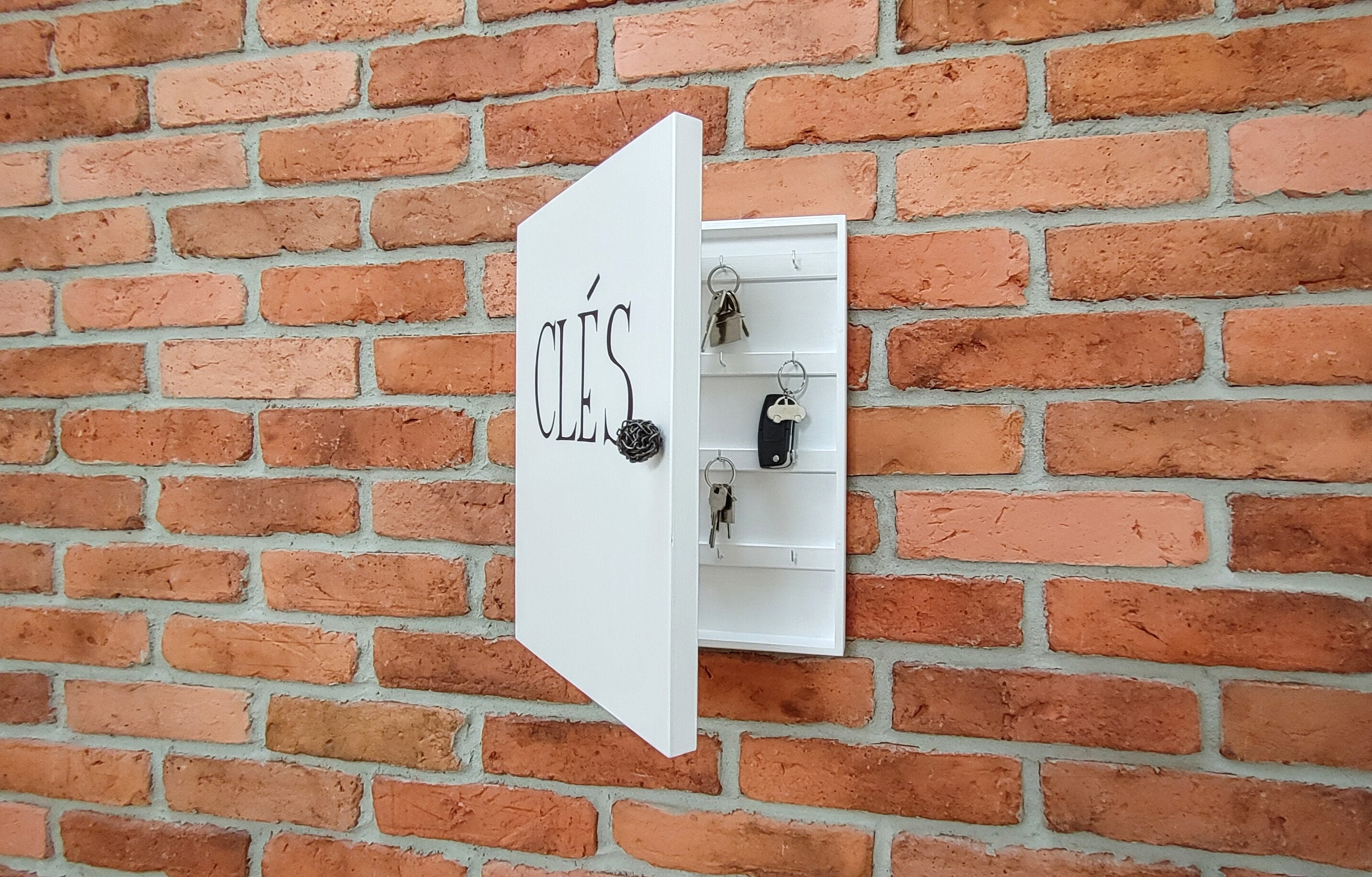 Personalized Natural Wooden Family Big Key Box, Hanging Key Box, Key ...