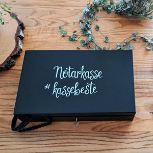 Grande boîte en bois naturel verrouillable personnalisée avec couvercle et clé, nom peint à la main, boîte à photos souvenir, boîte à bijoux pour hommes, boîte de déconnexion personnalisée