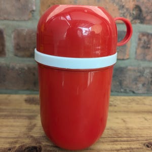 Vintage Ikea thermos flask red 80s, collector,