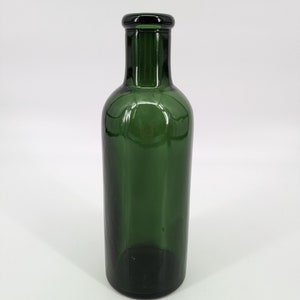 Vintage glass bottle old syrup bottle Scandinavia green 30s mouth-blown