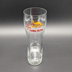 Bierglas, laarsvormig glas, reclameglas, Camel, reclame-icoon, jaren 70