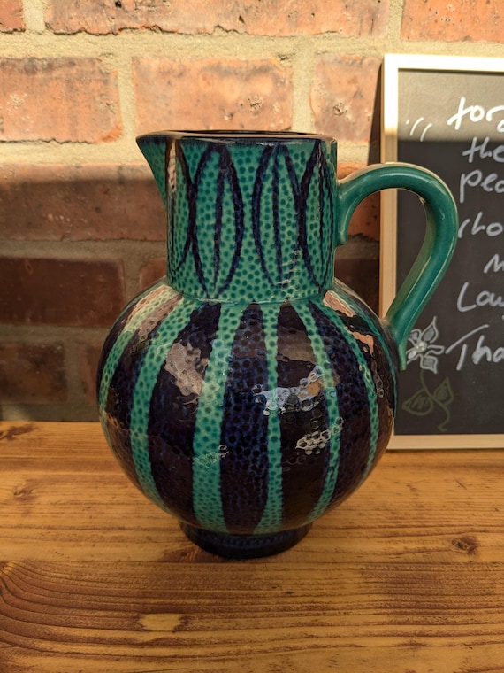 シューリッヒ 418-22 セラミックジャグ/ハンドル花瓶/70年代/西ドイツ