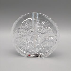 Vintage IG Vase, glass block vase Solifleur, West Germany, 1970s
