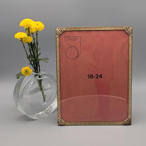 Jyden Danmark tavelram, metallmässing, vintage, kupolformat glas