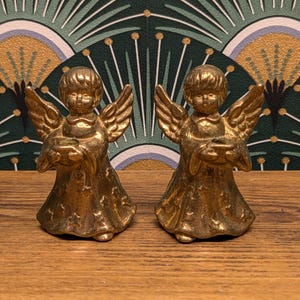 Brass angel, gift, angel statue - candle holder candlestick vintage, collector