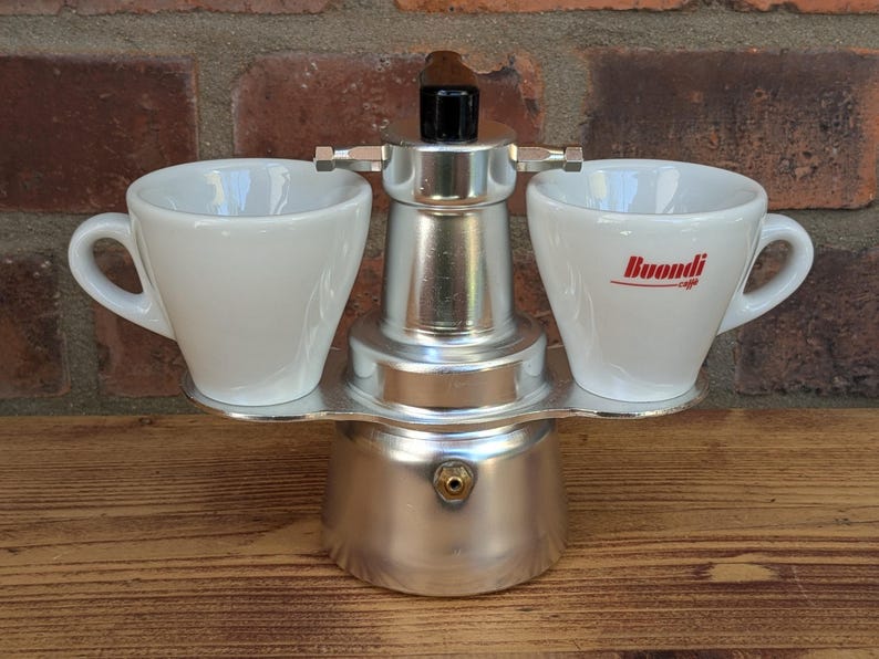 Espresso Maker 2 Cups Italian Coffee Machine, Rapid Brevettato Made in
