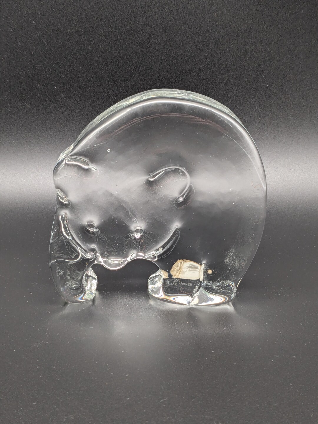 Glass Bear, Paperweight, 70s, Desk Decoration, Home Decor Etsy UK