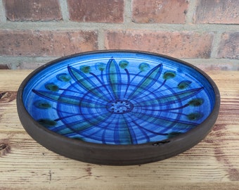 Dänische Keramik blaue Schale handgemachte Keramik von Willer