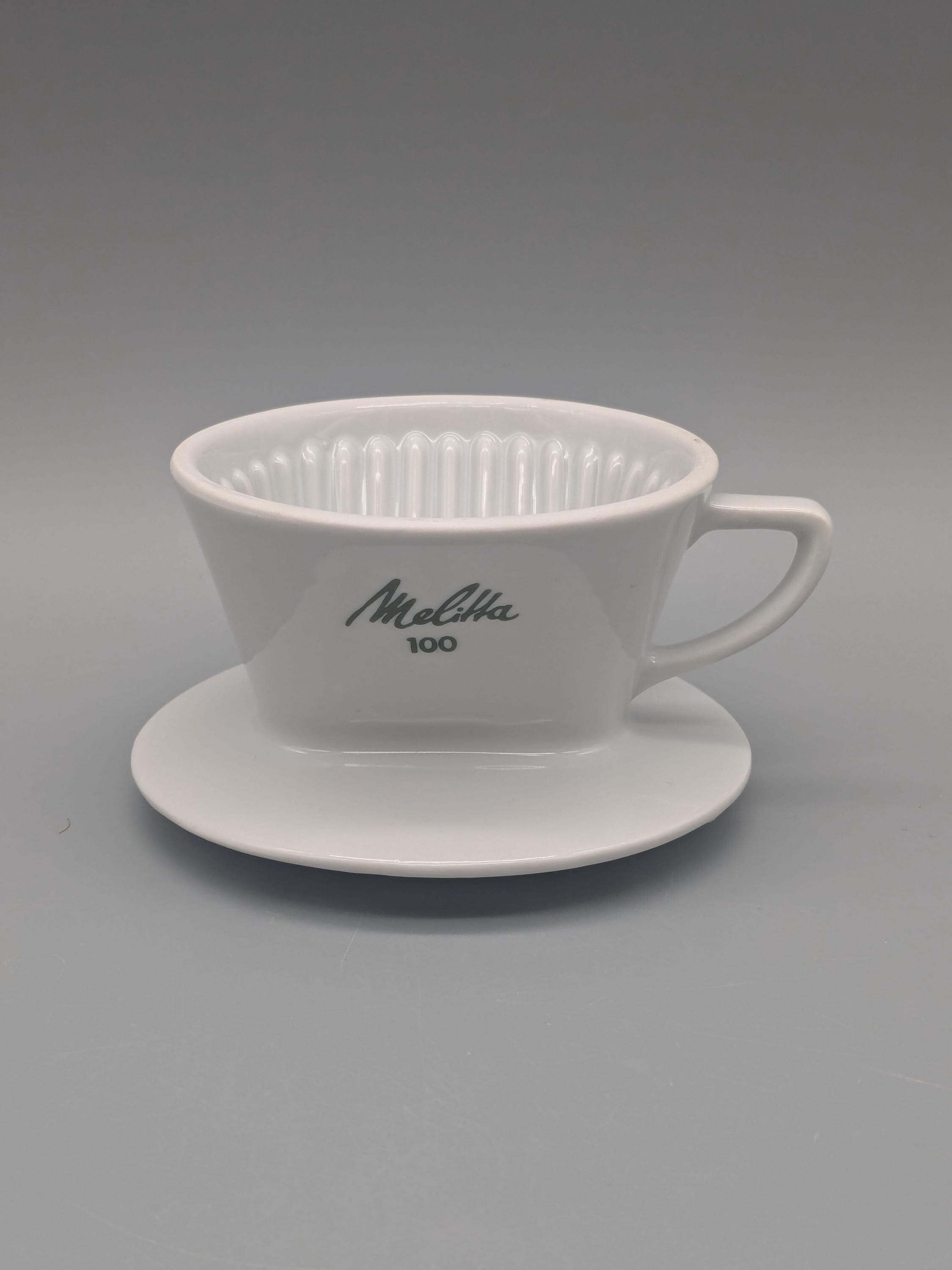 メリタ フィルター、コーヒーフィルター 100 - 3穴 - ホワイト - 磁器 