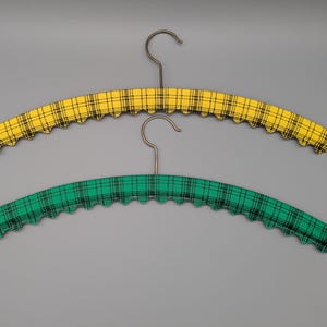 Vintage coat hangers from the 70s, coat hangers, clothes hangers, checked clothes hangers