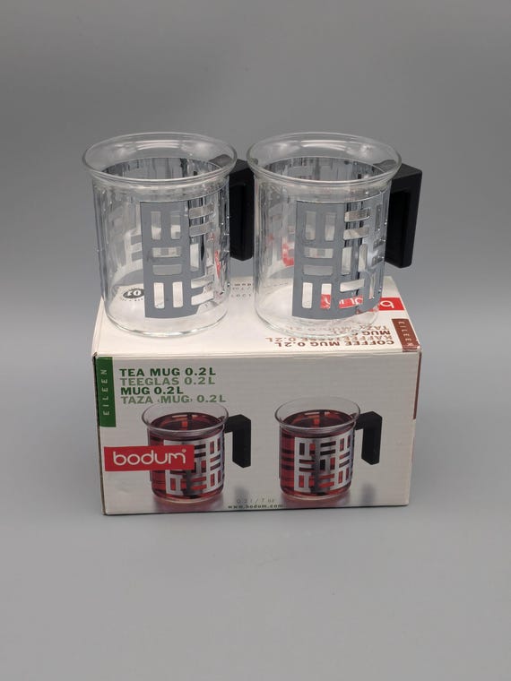 Vintage Bodum Eileen Tea or Coffee Mug in Original Box Glasses