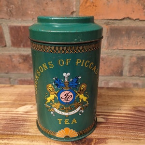 Green tea caddy Vintage Jackson of Picadilly from England