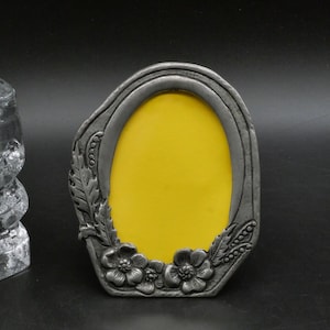 Danmark tavelram, metall, plåt, vintage, antik, ståram, 9x7