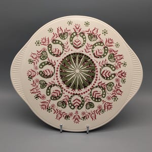 Grünstadt Germany, 2980,  Pottery Keramik Tortenplatte Kuchen Vintage , 50 er Jahre,