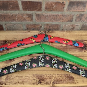 Vintage coat hangers from the 70s, coat hangers colorful clothes hangers - clothing hangers