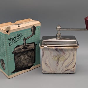 Vintage coffee grinder, mocha grinder, coffee grinder, travel coffee grinder - Geska Fortschritt - 1950s