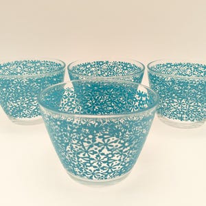 IKEA GODTA glass bowls, set of 4, turquoise/blue, Made in France, Vintage IKEA 1990