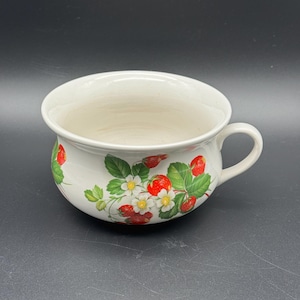 Blumentopf Keramik Portmeirion Sommererdbeeren Pflanzgefäß -England, Vintage