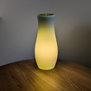 IKEA MYLONIT B0217 table lamp in green glass, vintage retro design from the 1990s by K. Leibel and K. Andreasson