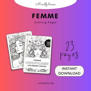 Femme Coloring Pages - 23 coloring Pages - Printable