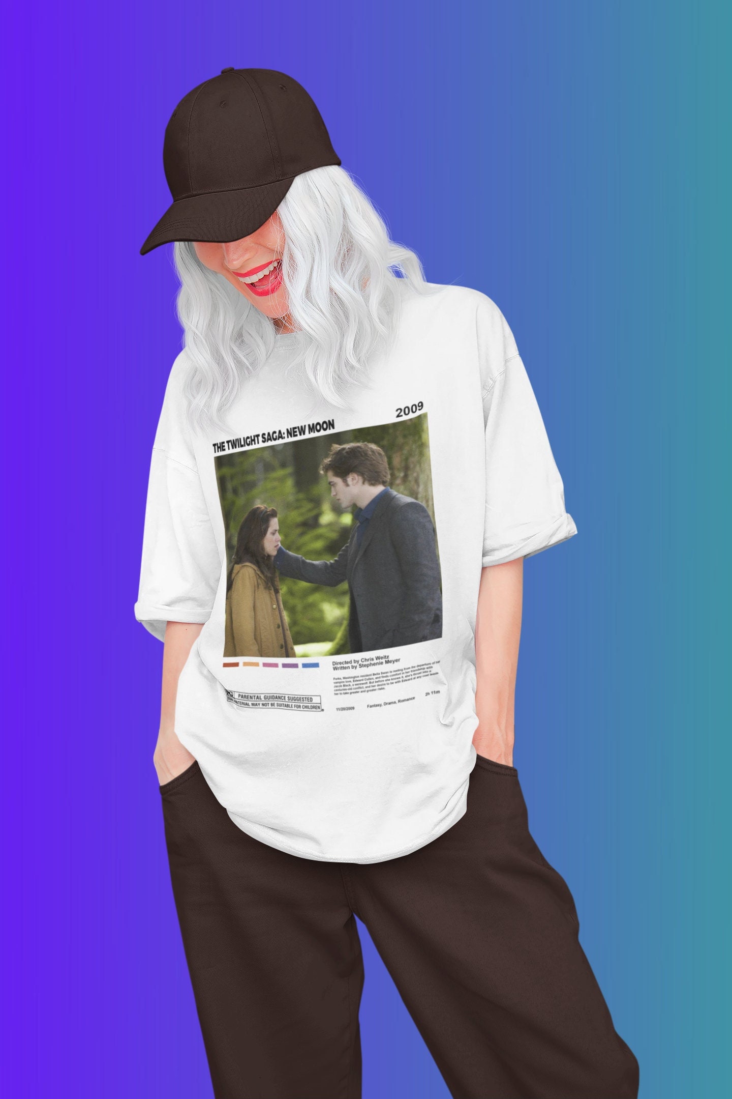 New Moon Vintage 90's Tee, Edward Cullen Fan Made Tee Shirt