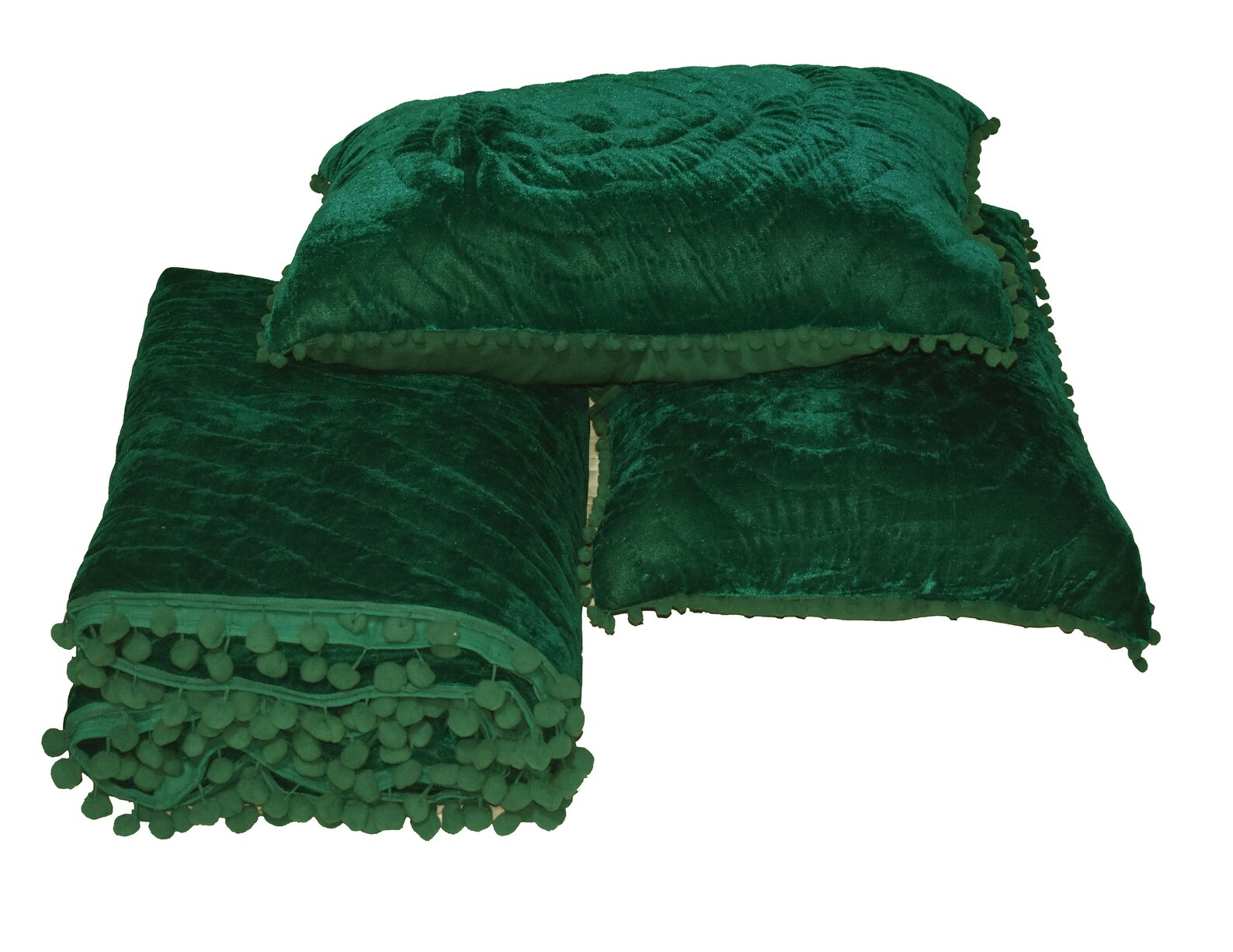 Emerald Green Velvet Quilt King Velvet Comforter Velvet Etsy