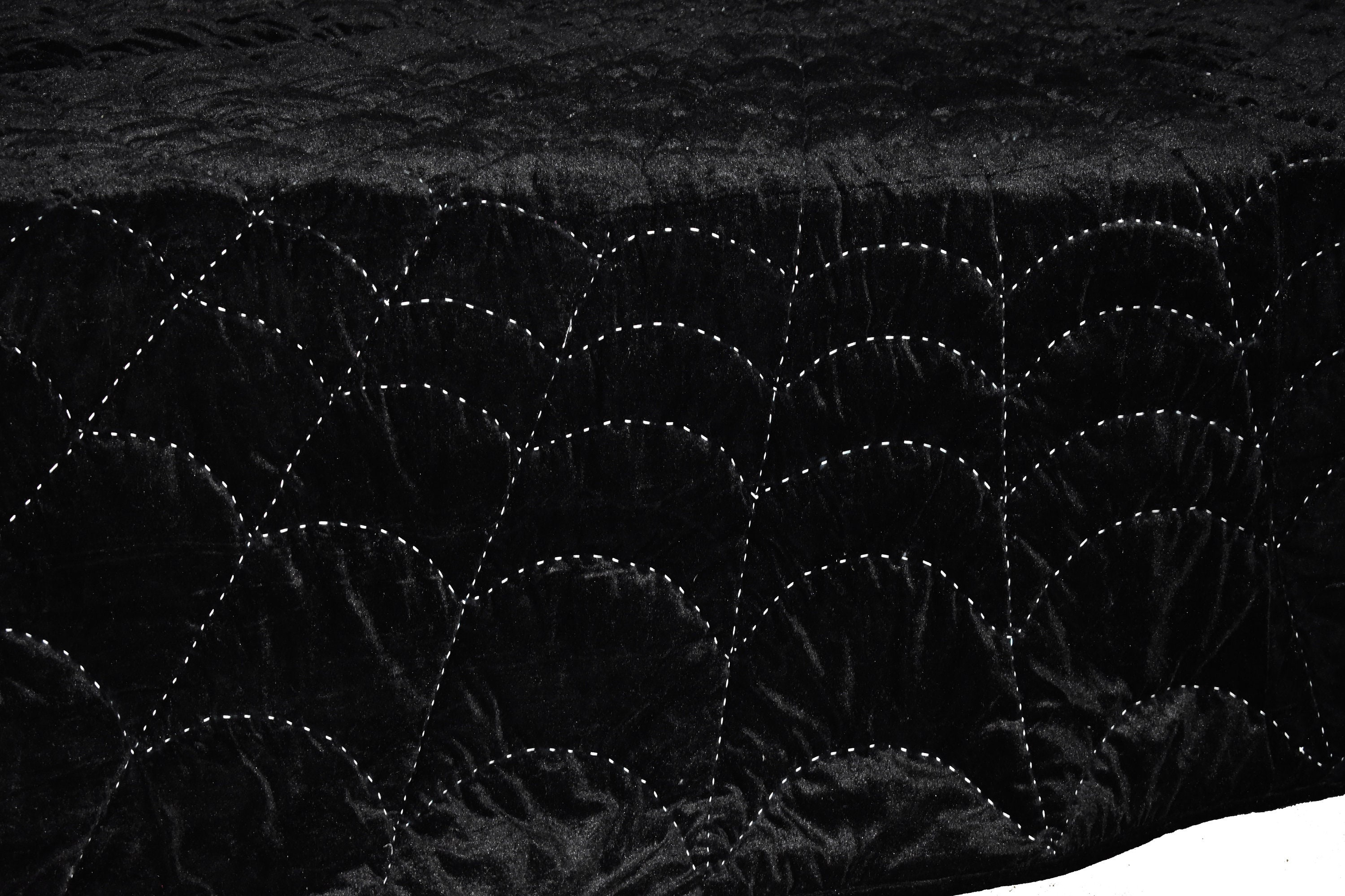 Black Velvet Quilt Spider Quilting Velvet Comforter Velvet Etsy