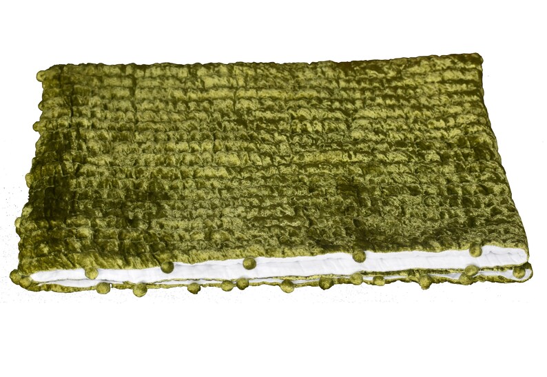 Olive Green Velvet Quilt Handmade Quilting Velvet Comforter Etsy