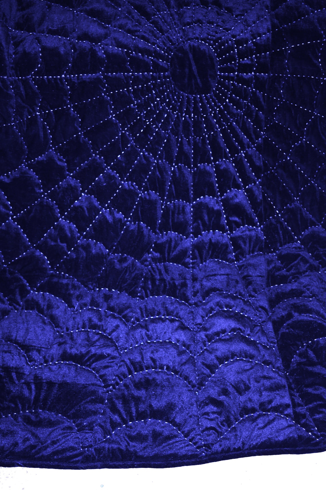 Royal Blue Velvet Bedding Comforter Set Queen Blue Bedspread Etsy