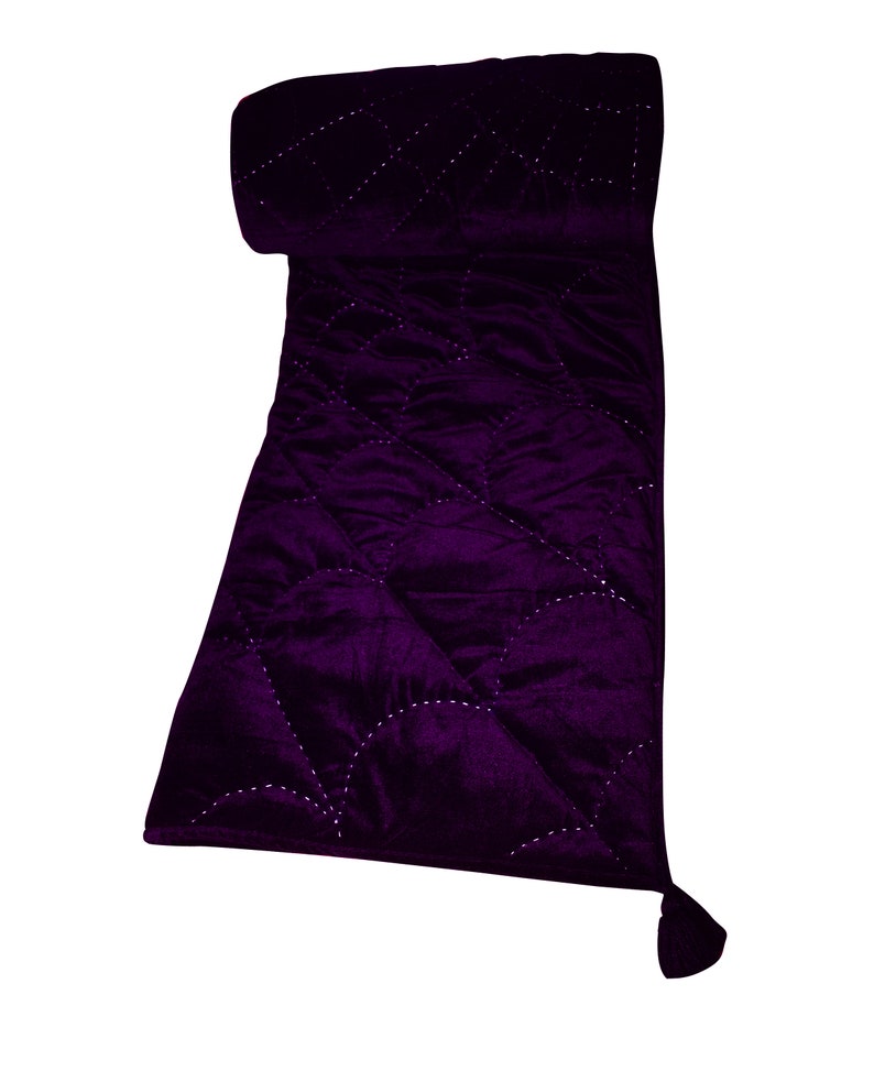 Wine Purple Velvet Quilt Spider Quilting Velvet Comforter Etsy