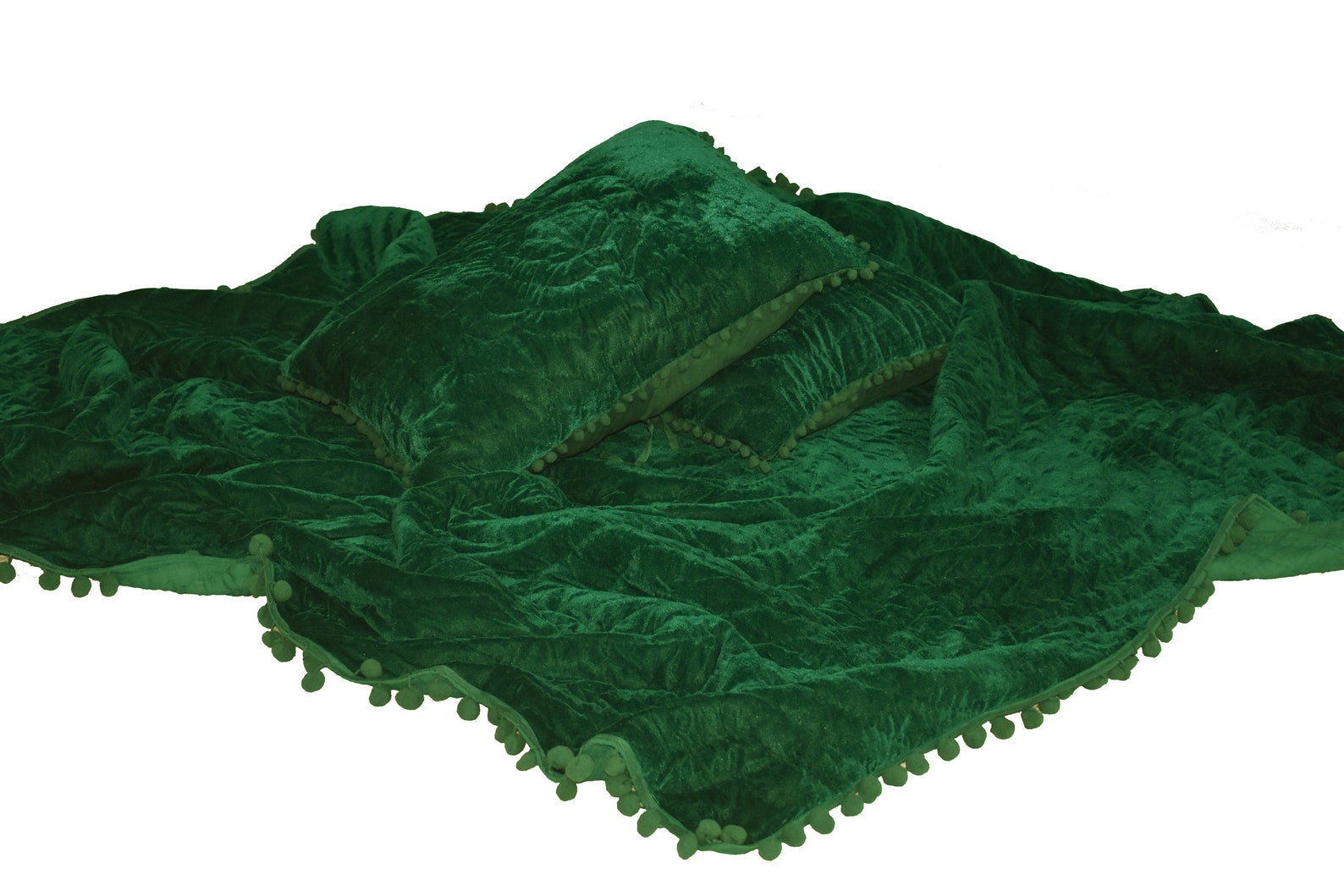 Emerald Green Velvet Quilt King Velvet Comforter Velvet Etsy