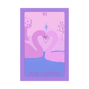 The lovers tarot card poster