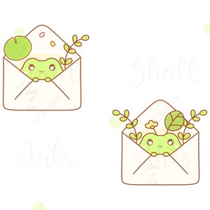 Frog labels and mail Clipart | frog PNG | Cute frog Clipart | Mail clipart | Label stickers | Custom address stickers | Commercial Use image 5