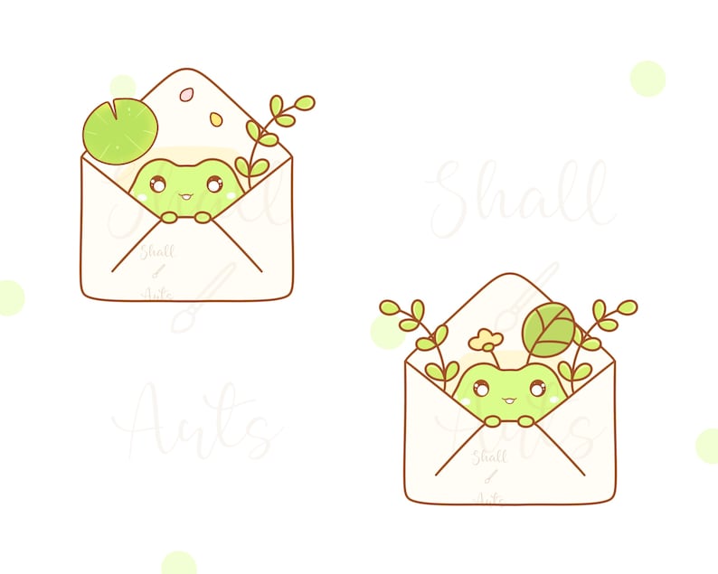 Frog labels and mail Clipart | frog PNG | Cute frog Clipart | Mail clipart | Label stickers | Custom address stickers | Commercial Use image 5