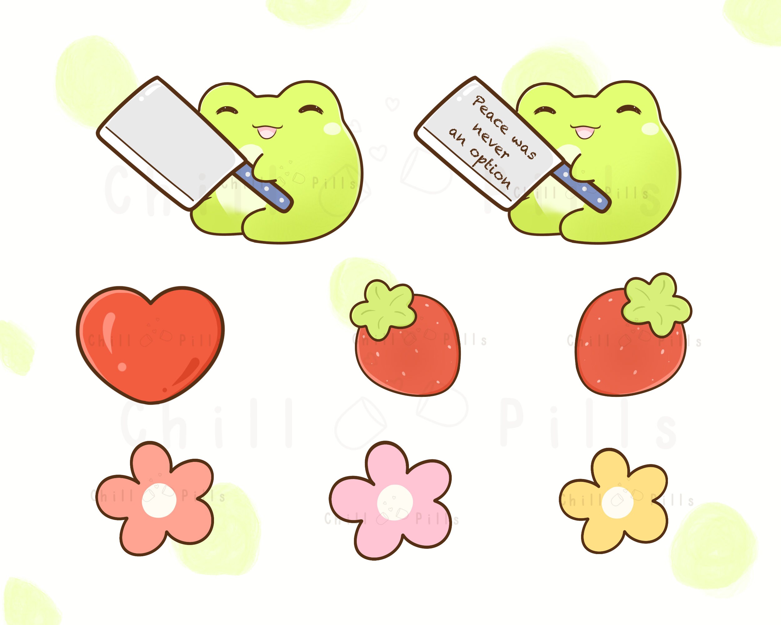 Kawaii Frog Clipart- 2, Frog PNG, Cute Frog Clipart, Swamp Critters ...