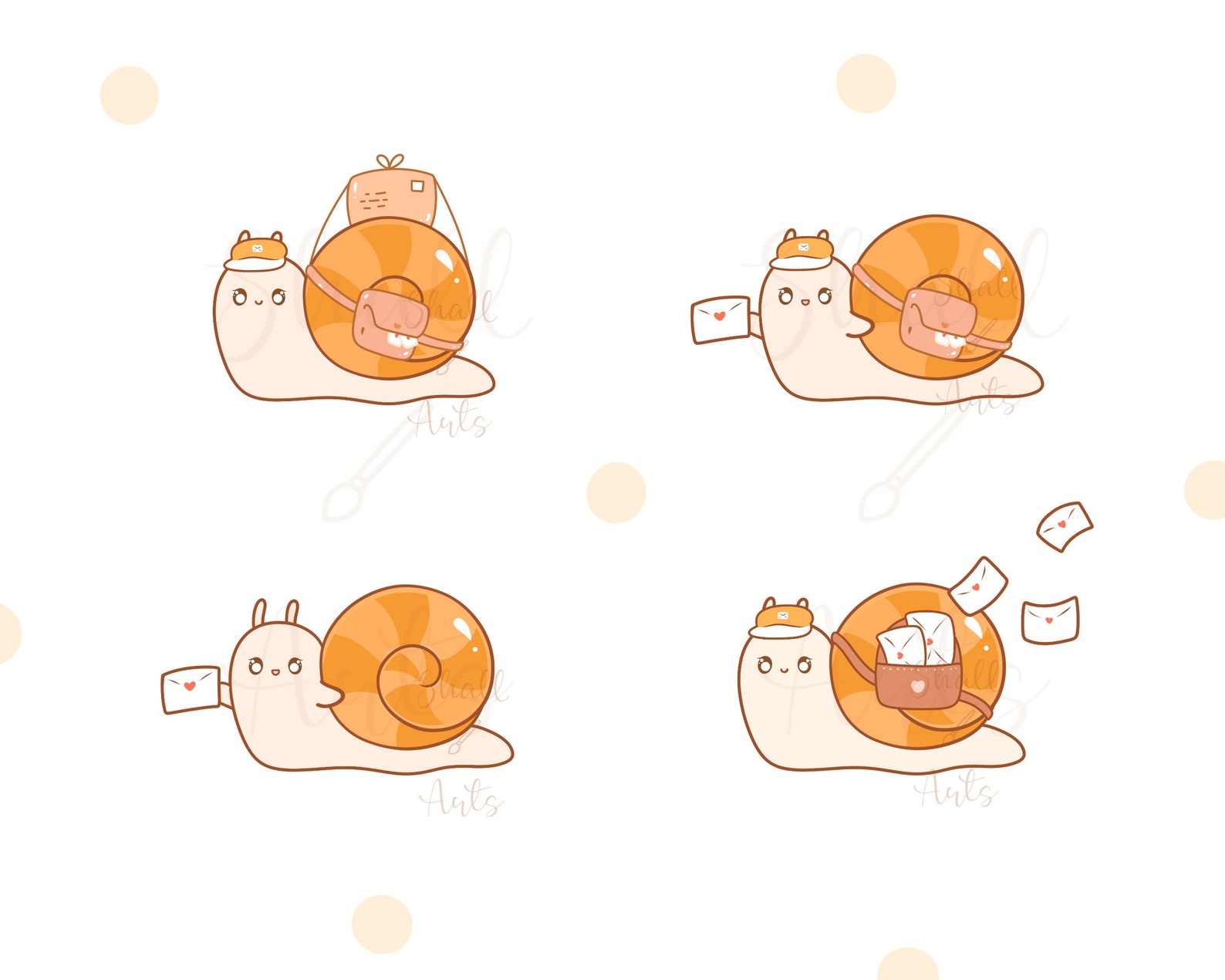 Cute Snail Mail Clipart Mail PNG Snail Happy Mail Clipart Etsy UK