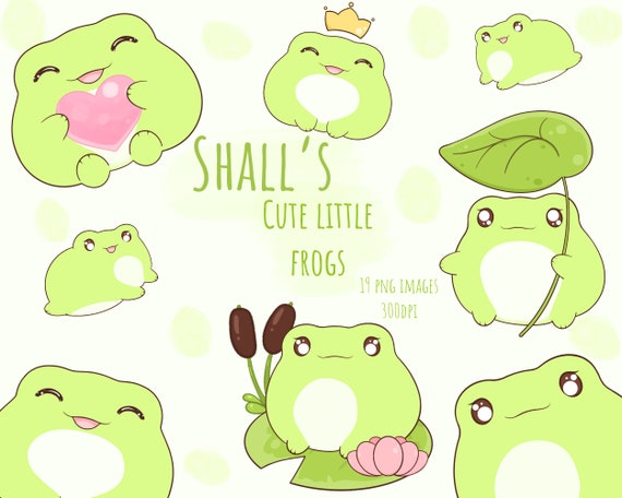 Grenouille kawaii Clipart grenouille PNG Grenouille - Etsy France