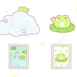 Frog labels and mail Clipart | frog PNG | Cute frog Clipart | Mail clipart | Label stickers | Custom address stickers | Commercial Use image 4