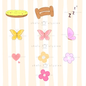 Kawaii Sheep Clipart | Woo loo Clipart | White Fluffy Sheep Clipart | Kawaii Download | Digital Download | Cute Sheep | Commercial Use image 3