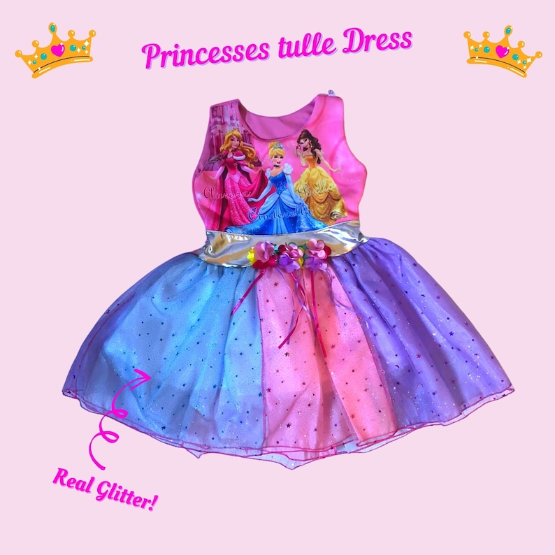 PRINCESS DRESS, Princess Birthday Dress, Disney Princess Dress, Princess Toddler Dress, Princess Costume Cosplay, Disney Outfit, Buy Now. image 1