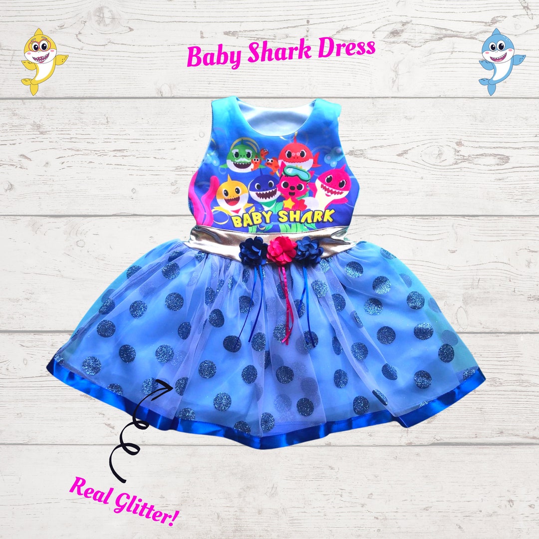Baby Shark Dress Baby Shark Birthday Dress Baby Shark Tutu Etsy