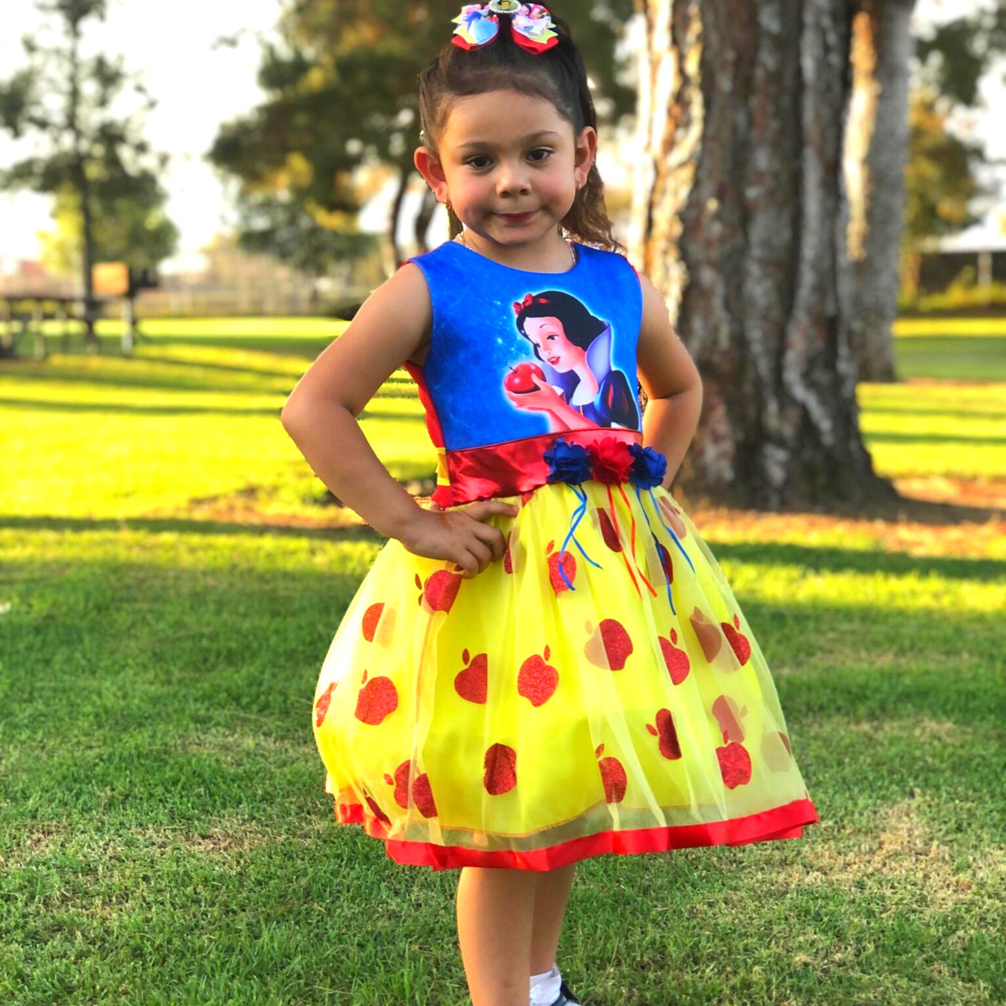 Yellow Dress With Red Apples - Etsy