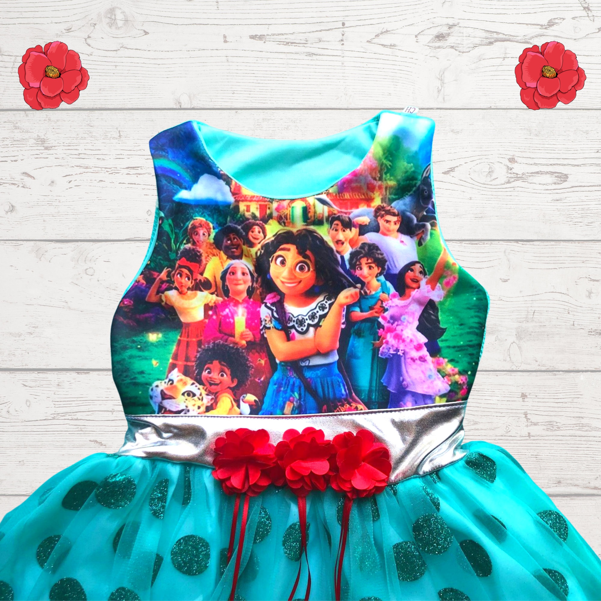 Mirabel Inspired Embroidered Dress for Girls  Colorful Butterfly Princess  Outfit | Birthday Party Costume Inspired by Encanto - Etsy