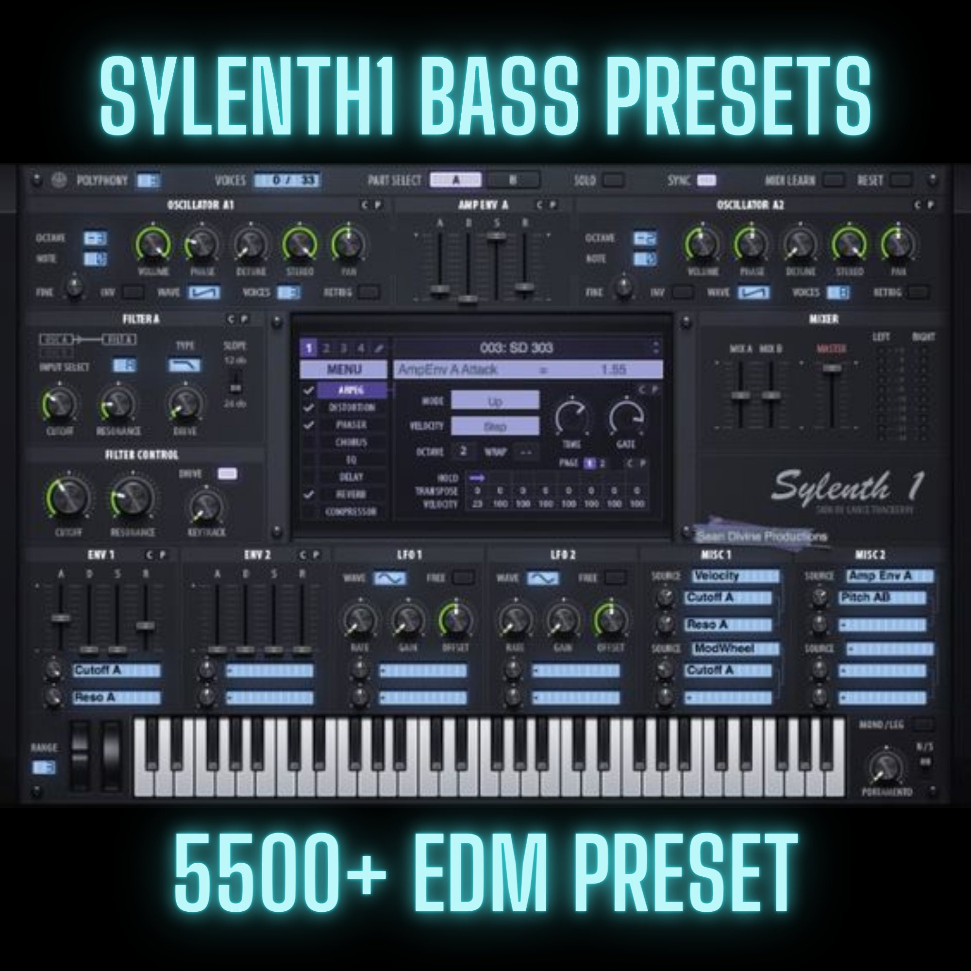 Sylenth1 edm bass presets Etsy