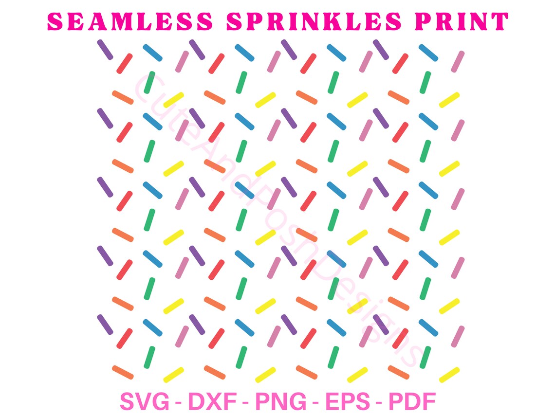 Seamless Sprinkles Svg Donut Sprinkles Svg Colorful Sprinkle Etsy