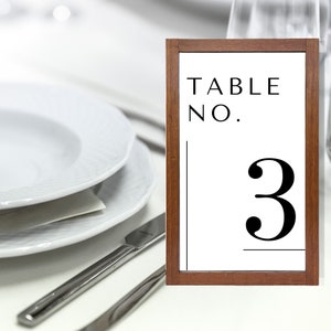 Modern Table Numbers -1 Template, Minimal Table Numbers, Minimal Wedding Table Numbers, Printable Table Numbers, Modern Wedding Template