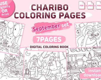 Charibo Art 2023 September Set Digital Coloring Book Printable